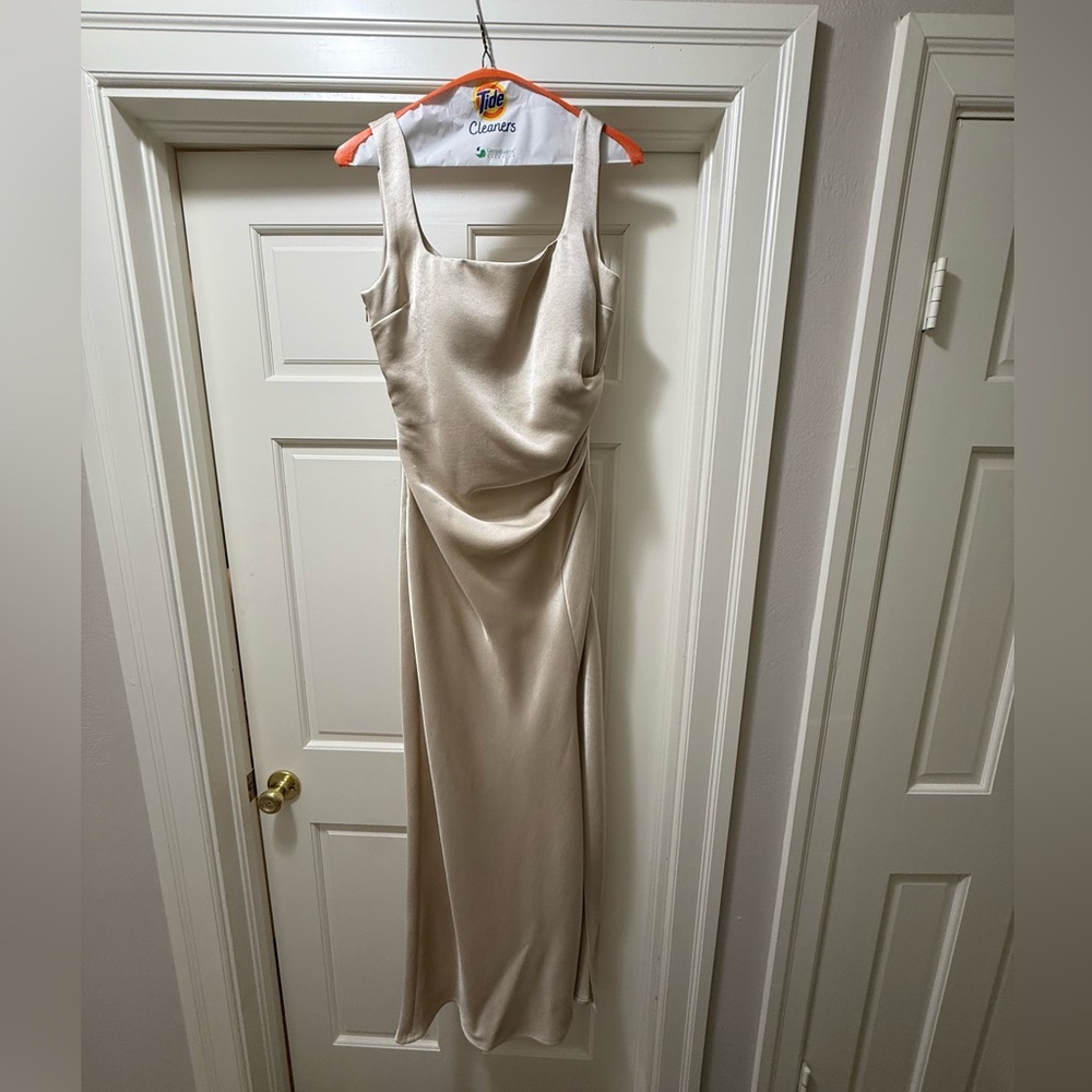 BEC + BRIDGE: THE DREAMER SQUARE NECK BRIDESMAID DRESS-SAND